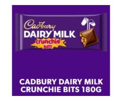 CADBURY DAIRY MILK CRUNCHIE BITS CHOCOLATE BAR, 180G