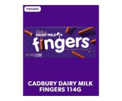 CADBURY DAIRY MILK CHOCOLATE COVERED FINGERS, 114G