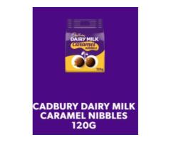 CADBURY DAIRY MILK CARAMEL NIBBLES CHOCOLATE BAG, 120G