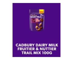 CADBURY DAIRY MILK FRUITIER & NUTTIER TRAIL MIX, 100G