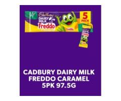 CADBURY DAIRY MILK FREDDO CARAMEL CHOCOLATE BAR 5 PACK MULTIPACK, 97.5G