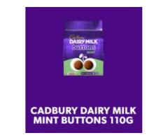 CADBURY DAIRY MILK MINT CHOCOLATE BUTTONS BAG, 110G