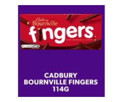 CADBURY BOURNVILLE DARK CHOCOLATE COVERED FINGERS, 114G