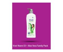 vivel neem oil + aloevera family pack