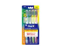 Oral B Criss Cross - Family pack of 4 toothbrushes – Soft