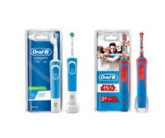 Oral B Vitality 100 Blue Criss Cross Electric Rechargeable Toothbrush Powered by Braun