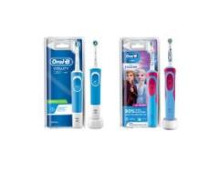 Oral B Vitality 100 Blue Criss Cross Electric Rechargeable Toothbrush Powered by Braun