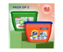 Ariel & Tide 4 in 1 pods 18 count -for washing machine only Top & Front Load