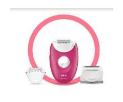 Braun Silk-epil 3 3-420 Epilator Raspberry Pink with 2 Extras Corded Epilator (Pink)