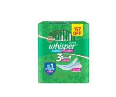 Whisper Ultra Clean Sanitary Pads for Women, XL Plus pack of 44 Napkins