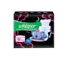 Whisper Ultra Night Sanitary Pads for Women - XXL+ 10 Napkins