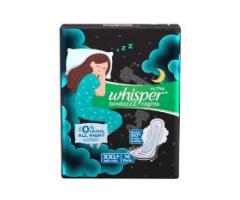 Whisper Ultra Night Sanitary Pads for Women, XXL+ 16 Napkins