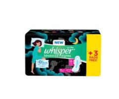 Whisper Ultra Overnight Sanitary Pads with Wings - 30 Pieces (XL Plus)