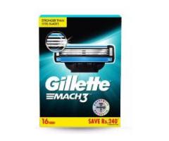 Gillette Mach 3 Shaving Blades, 16 pcs