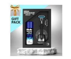 Gillette Mach3 Bold Gift Pack (Heavy, black, stylish Bold razor