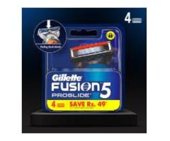 Gillette Fusion Proglide - Flexball Manual Shaving Razor Blades - 4s Pack (Cartridge)