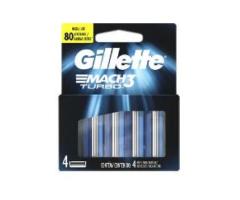 Gillette Mach 3 Turbo Manual Shaving Razor Blades - 4s Pack (Cartridge)