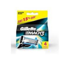 Gillette Mach 3 Razor Blades - Pack of 4 Cartridges