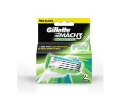 Gillette Mach 3 Sensitive - Manual Shaving Razor Blades, Cartridge 2 p