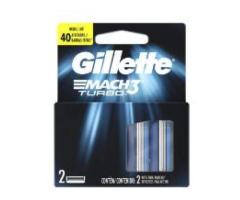 Gillette Mach3 Turbo - Manual Shaving Razor Blades Cartridge 2 pcs